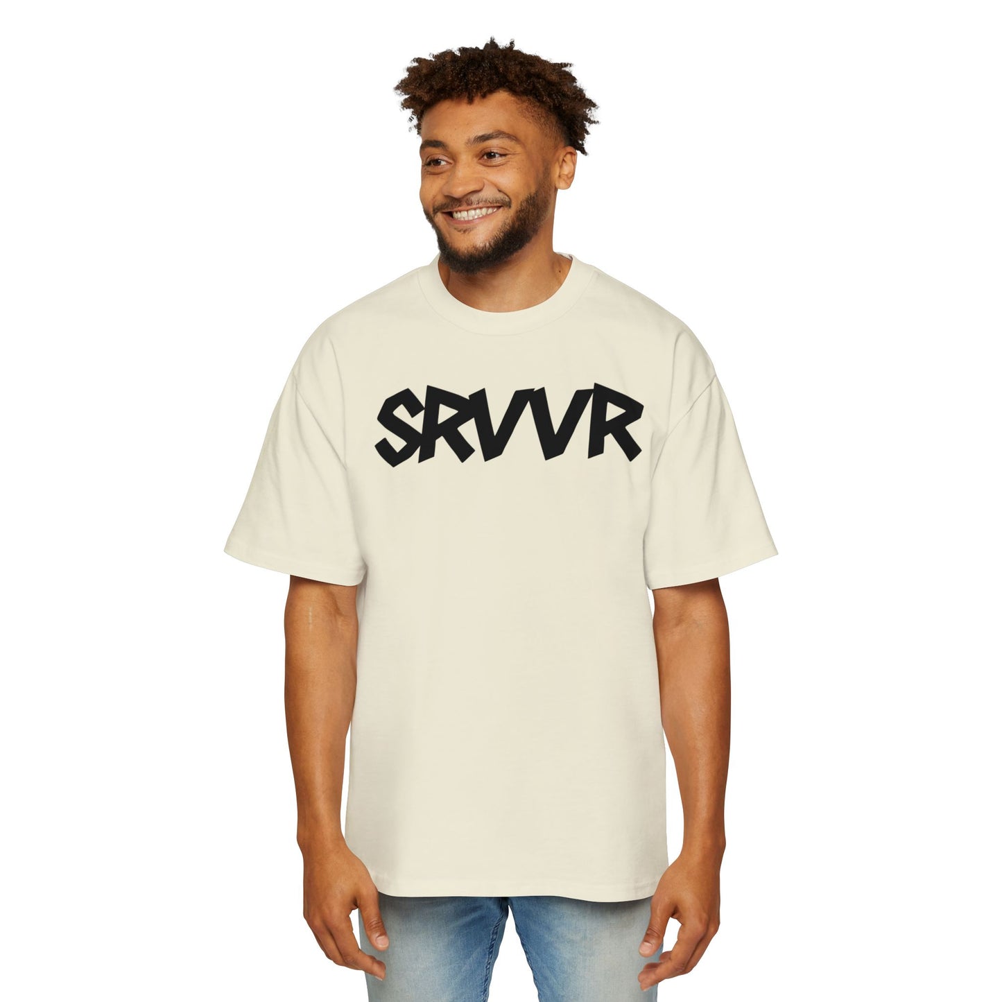 SRVVR Heavyweight Oversized Tee — Butter