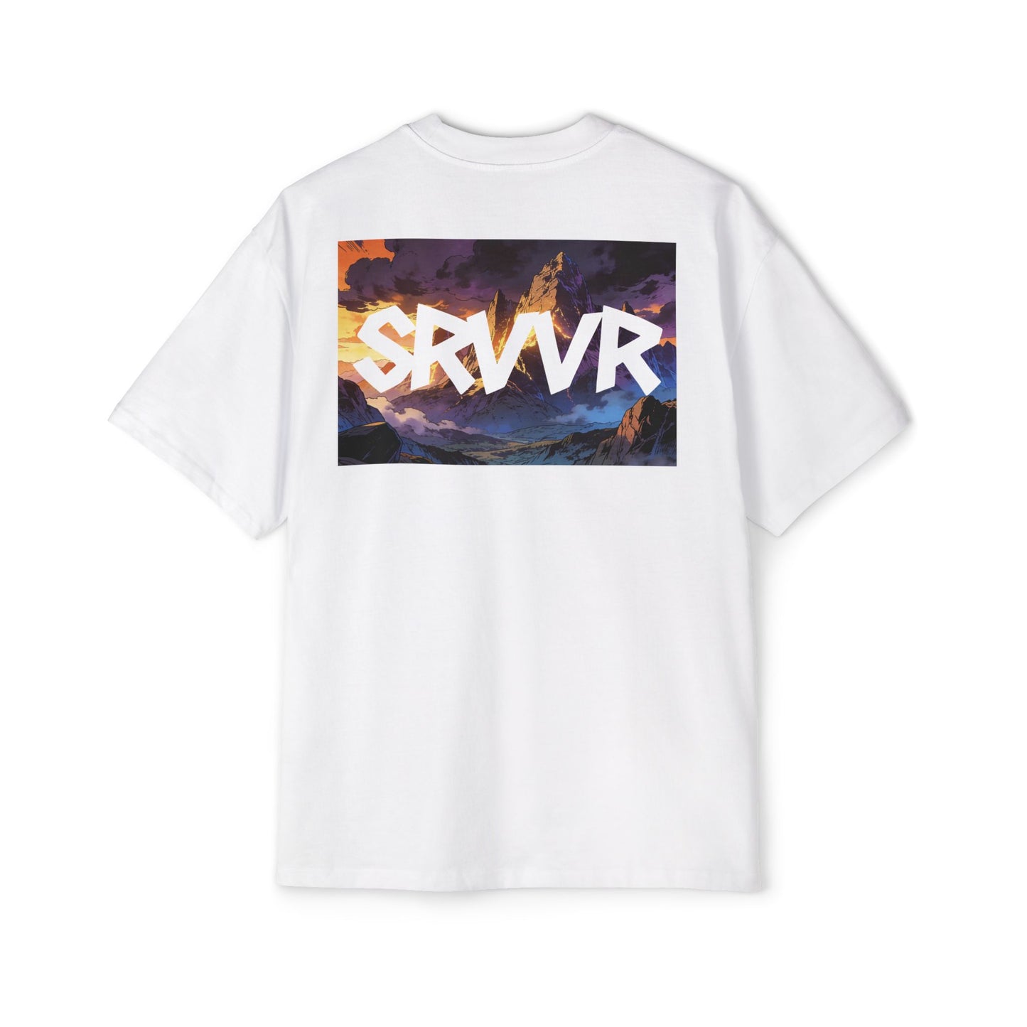 SRVVR Mountain Graphic Heavyweight Tee -- White